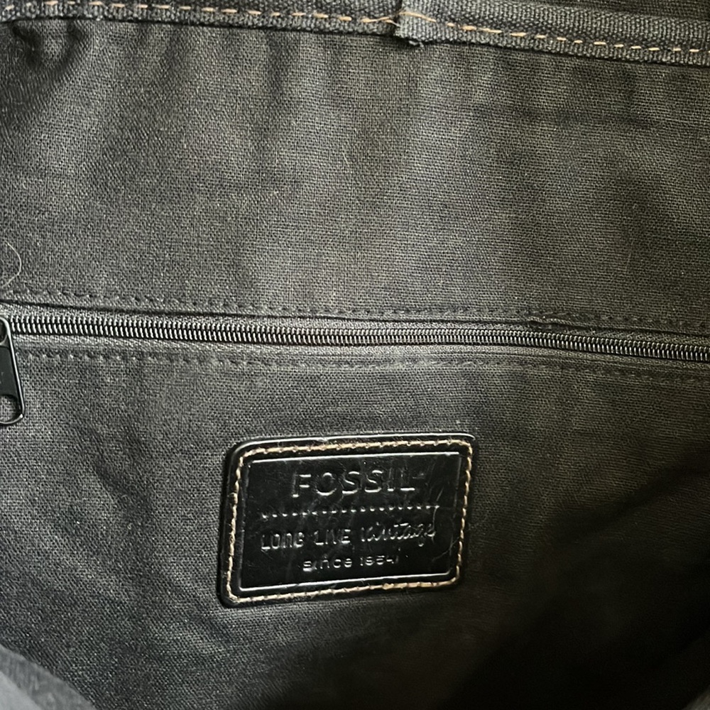 Fossil black saddle bag, cross body - Picture 5 of 7